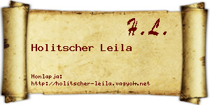 Holitscher Leila névjegykártya